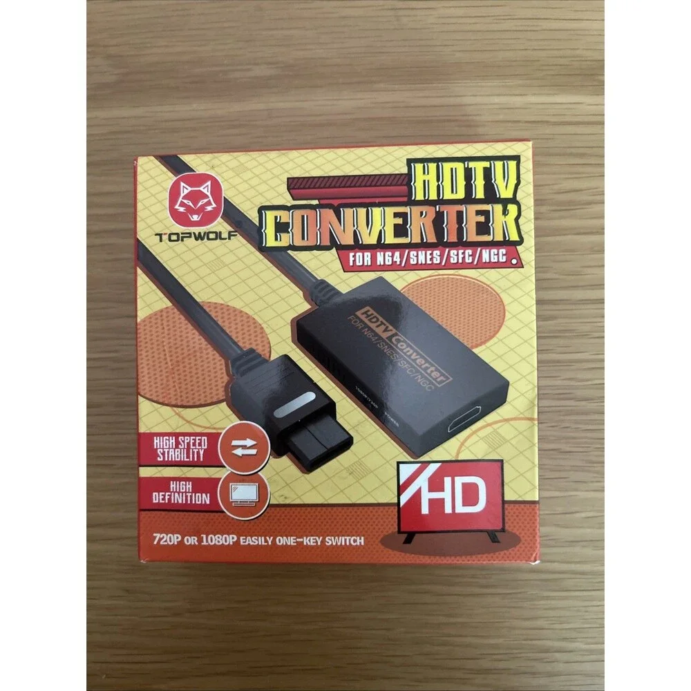 N64 HDMI Adapter, HDMI Converter with HDMI Cable for N64/Gamecube/SNES